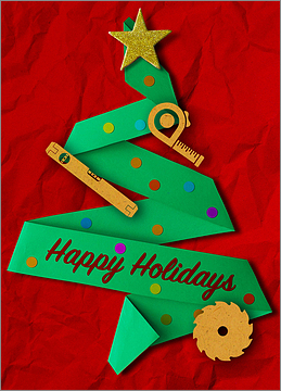 Carpentry Green Tree Card