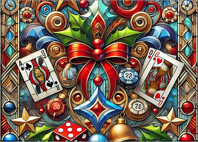 Casino Christmas Card Charming