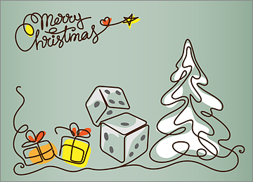 Casino Christmas Card
