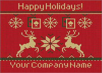 Casino Reindeer Christmas Card