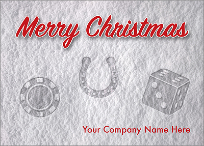 Casino Snow Print Card