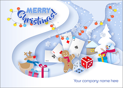 Casino Snowflakes Card