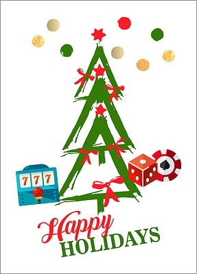 Casino Tree Holiday Card