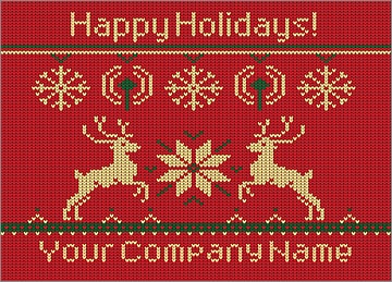Cell Reindeer Christmas Card
