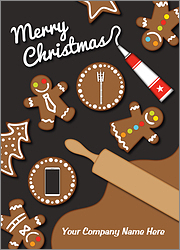 Cell Tower Gingerbread Christmas Card