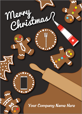 Cell Tower Gingerbread Christmas Card