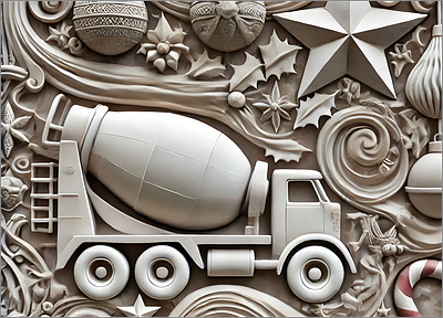 Cement Christmas Card Creative