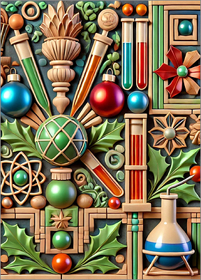 Chemist Christmas Card Serene (Glossy White) 