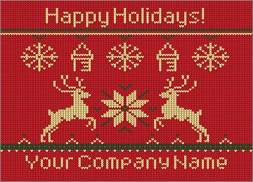Childcare Reindeer Christmas Card