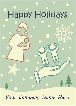 Childcare Snowfall Card