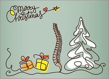 Chiropractor Snow Tree Card