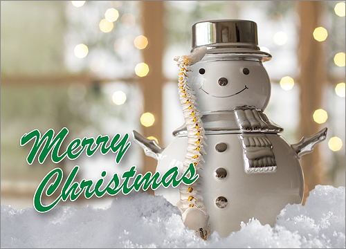 Chiropractor Snowman Holiday Card