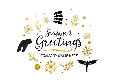 Chriropractors Icons Christmas Card