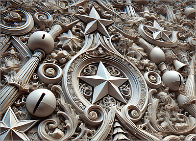 Christmas Card Artistic (Glossy White) 