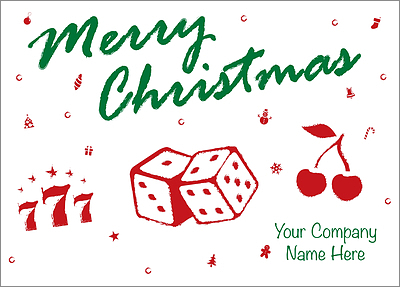 Christmas Casino Card (Glossy White) 