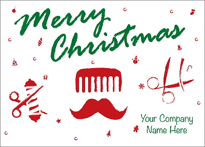 Christmas Hair Care Card (Glossy White) 