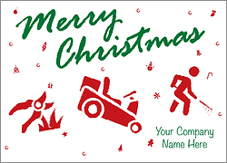Christmas Lawn Care Card