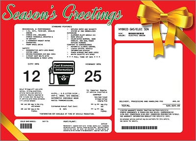 Christmas Sticker Price