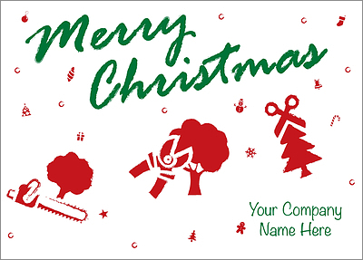 Christmas Tree Service Card (Glossy White) 