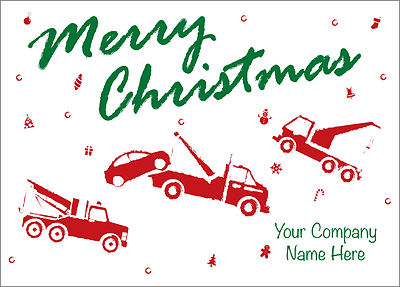 Christmas Wrecker Card (Glossy White) 
