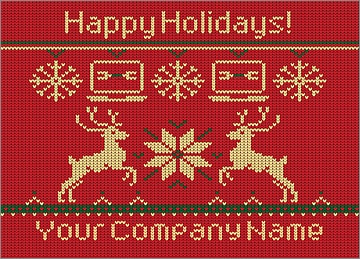 Computer Reindeer Christmas Card