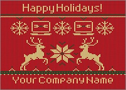 Computer Reindeer Christmas Card