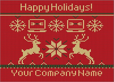Computer Reindeer Christmas Card