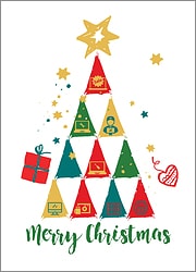 Computer Tree Christmas Card
