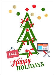 Computer Tree Holiday Card