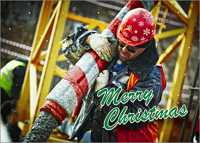 Concrete Holiday Card (Glossy White) 