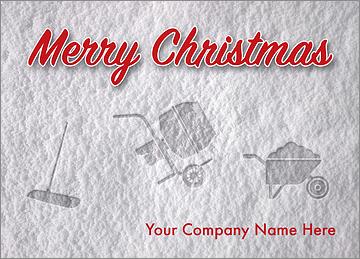 Concrete Snow Print Card