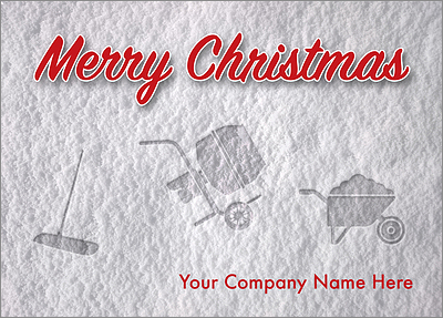 Concrete Snow Print Card