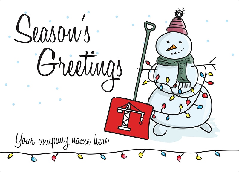 Customizable Construction Shovel Card Ziti Cards