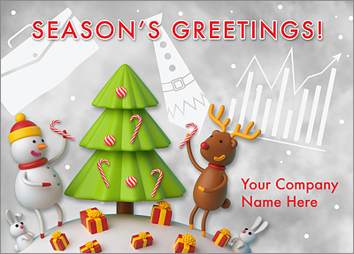 Corporate Cheerful Card (Glossy White) 