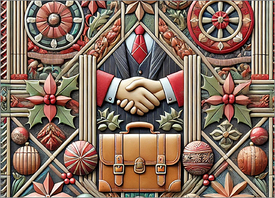 Corporate Christmas Card Warm (Glossy White) 