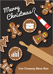 Corporate Gingerbread Christmas Card
