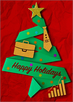 Corporate Green Tree Card