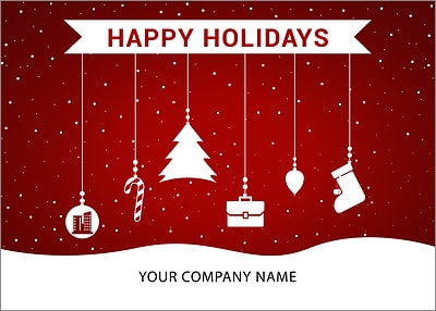 Corporate Ornaments Holiday Card