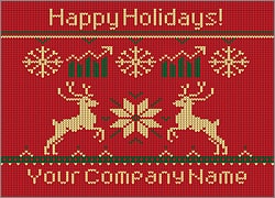 Corporate Reindeer Christmas Card