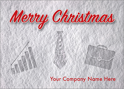 Corporate Snow Print Card