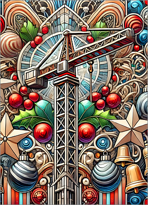 Crane Christmas Card Prodigious (Glossy White) 