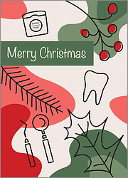 Dentists Holly Holiday Card