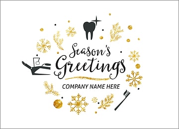 Dentists Icons Christmas Card