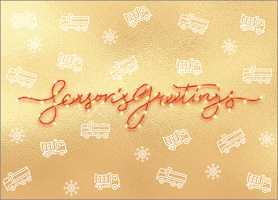 Dump Truck Gold Card (Glossy White) 