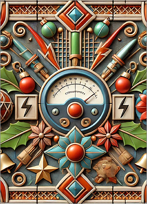 Electrical Christmas Card Shimmering