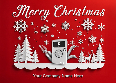 Electrical Holiday Greetings Card