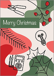 Electrical Holly Card