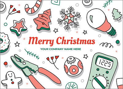Electrical Merry Holiday Card