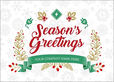 Electricians Snowflake Christmas Card