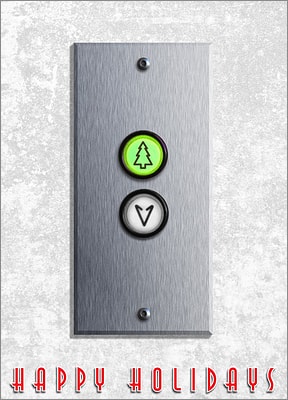 Elevator Christmas Tree Button